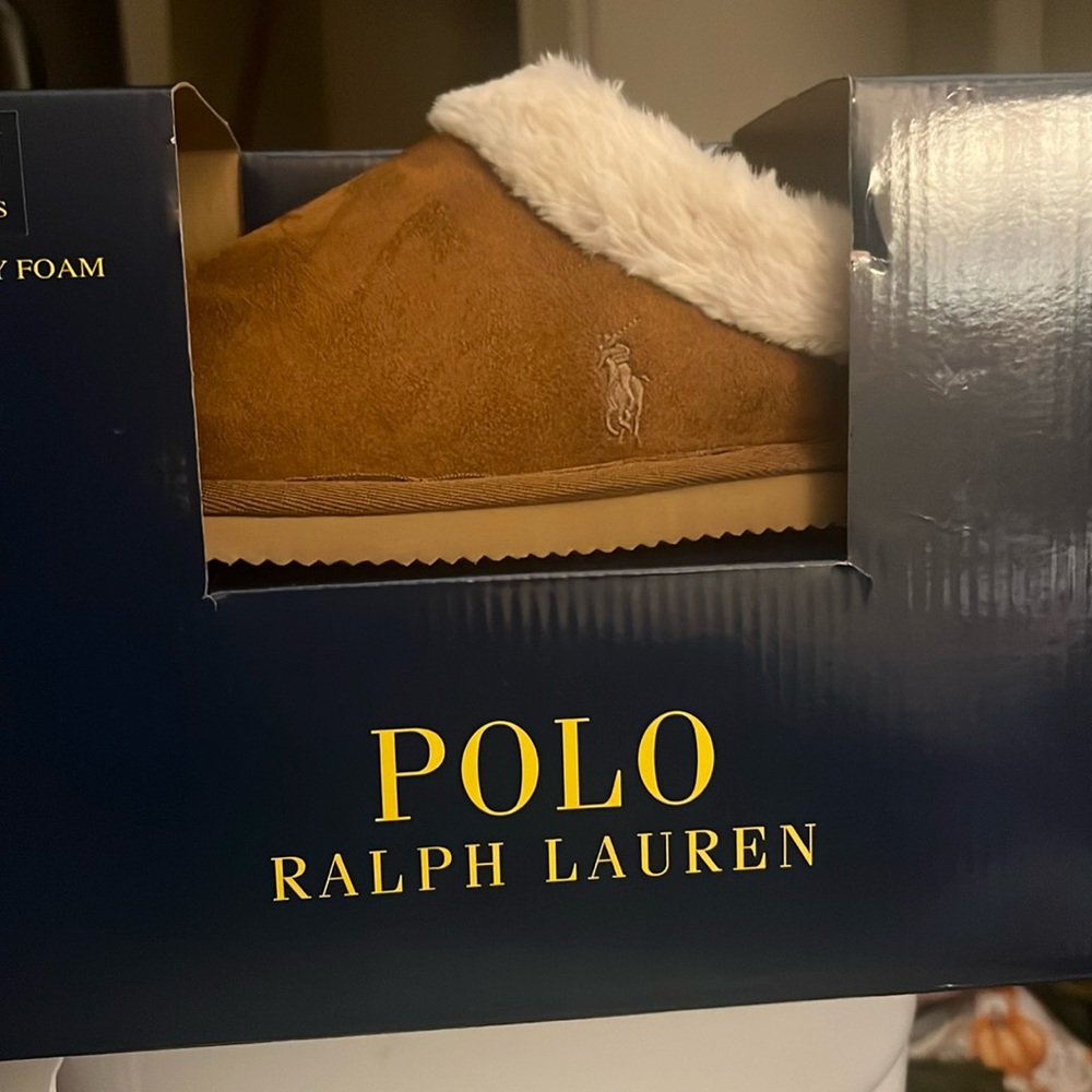 Polo Ralph Lauren Womens 11 Slip-On Microsuede Mule Slippers